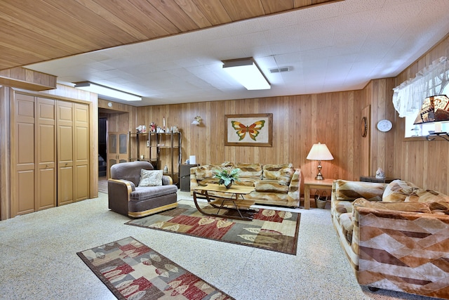 8532 N Olcott Ave, Niles, IL 60714 - living room with carpet and wood walls