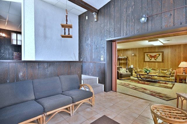 8532 N Olcott Ave, Niles, IL 60714 - community lobby featuring wooden walls and beam ceiling