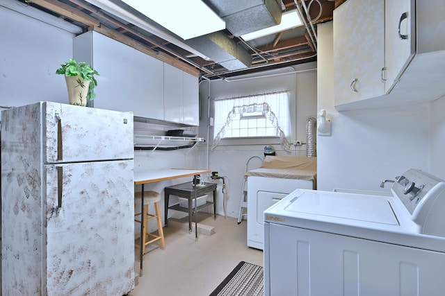 8532 N Olcott Ave, Niles, IL 60714 - laundry room with cabinet space and washing machine and dryer