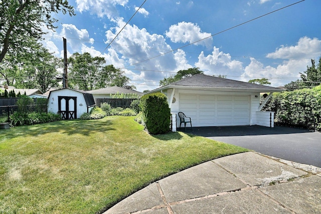 8532 N Olcott Ave, Niles, IL 60714 - view of side of property featuring a garage and a storage shed