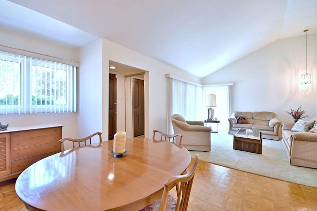 8532 N Olcott Ave, Niles, IL 60714 - dining space featuring lofted ceiling