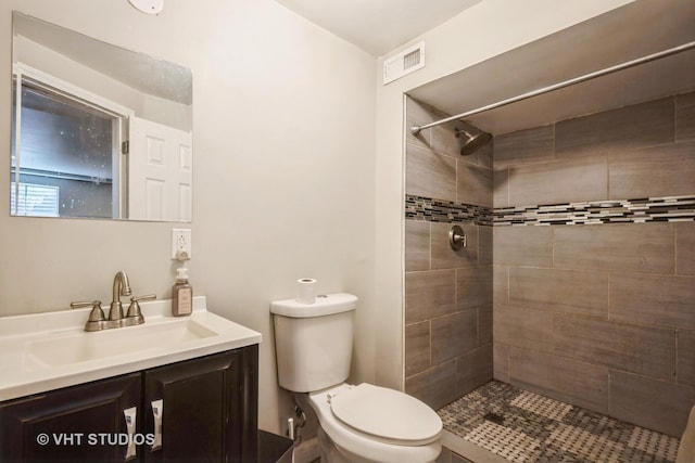 837 Hamlin Ave, Flossmoor, IL 60422 - full bathroom with vanity and tiled shower