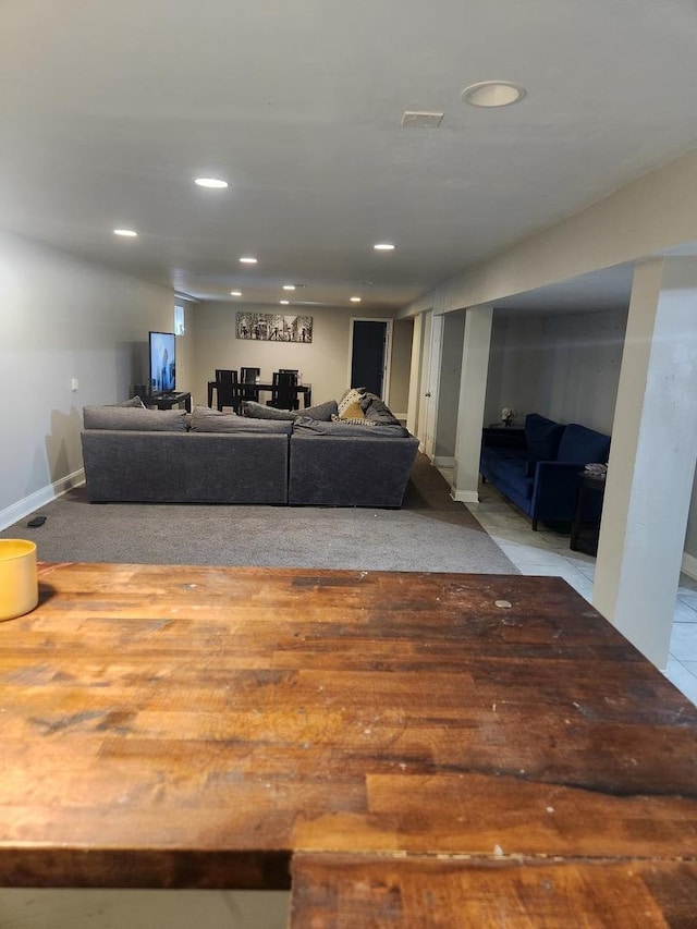 837 Hamlin Ave, Flossmoor, IL 60422 - dining area with recessed lighting and baseboards
