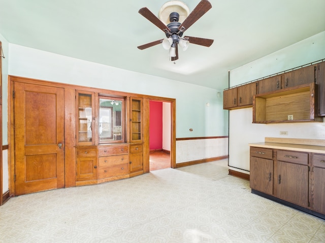 3109 W 53rd Pl, Chicago, IL 60632 - kitchen with a ceiling fan and light countertops