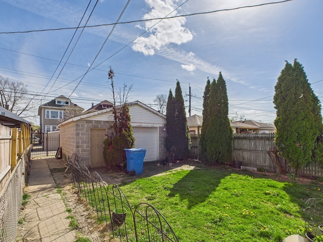 3109 W 53rd Pl, Chicago, IL 60632 - fenced backyard featuring an outbuilding and a garage