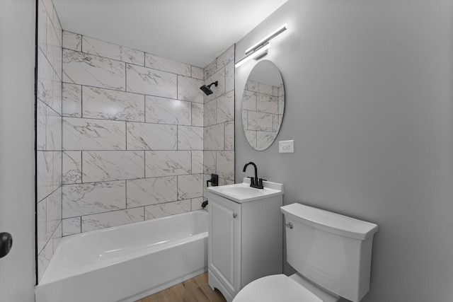 4025 Williams St, Downers Grove, IL 60515 - full bathroom with vanity, bathing tub / shower combination, and wood finished floors