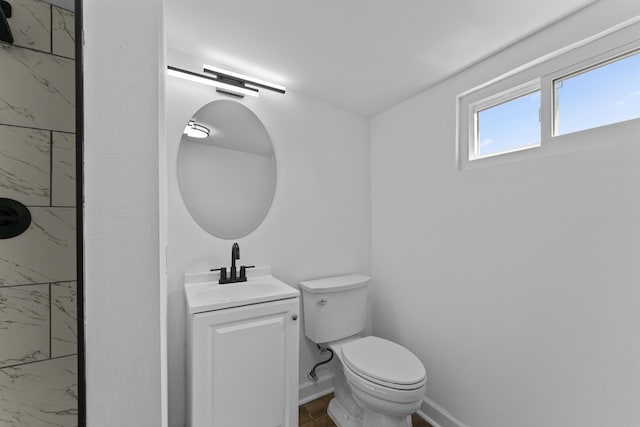 4025 Williams St, Downers Grove, IL 60515 - bathroom featuring vanity and a marble finish shower