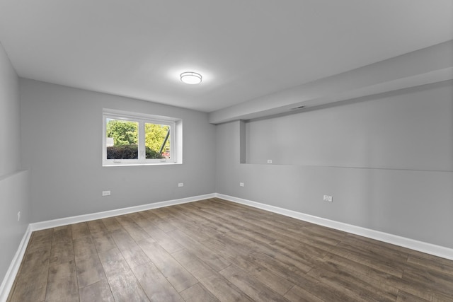 4025 Williams St, Downers Grove, IL 60515 - spare room featuring baseboards and dark wood-style flooring
