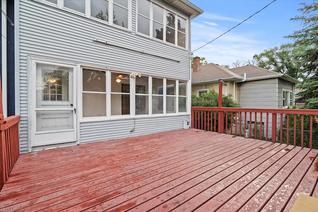 6510 Sinclair Ave, Berwyn, IL 60402 - view of wooden deck