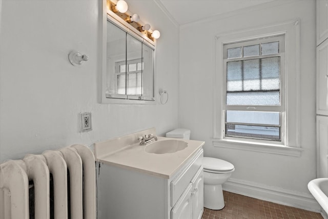 6510 Sinclair Ave, Berwyn, IL 60402 - bathroom with radiator heating unit, tile patterned floors, and plenty of natural light