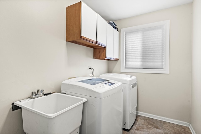 18140 Crystal Ln, Lansing, IL 60438 - laundry area with washer and clothes dryer and cabinet space