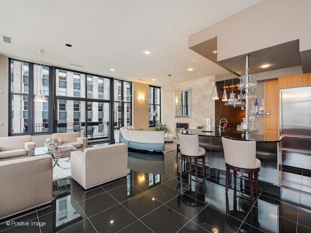 333 W Hubbard St Unit 1006, Chicago, IL 60654 - lobby featuring recessed lighting and a wall of windows