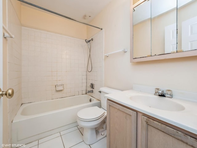 249 W Court Of Shorewood Unit 1B, Vernon Hills, IL 60061 - full bathroom featuring vanity, tile patterned flooring, and shower / tub combination