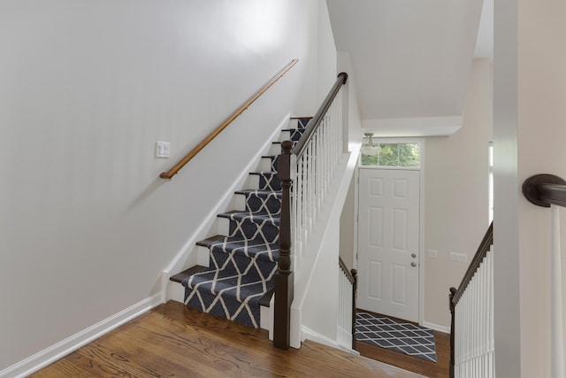 6112 Ironwood Ln, Lisle, IL 60532 - staircase with wood finished floors
