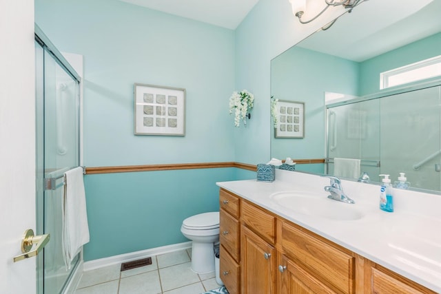 11397 Stonewater Xing, Huntley, IL 60142 - full bath with vanity, a stall shower, and tile patterned flooring