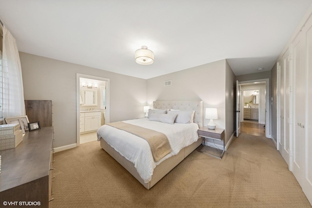 19 N Stough St, Hinsdale, IL 60521 - bedroom featuring light carpet and ensuite bath
