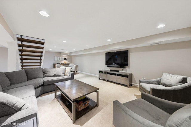 19 N Stough St, Hinsdale, IL 60521 - carpeted living area featuring recessed lighting