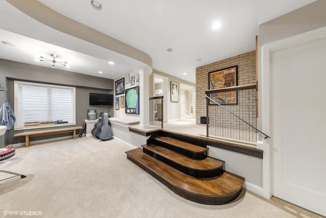 19 N Stough St, Hinsdale, IL 60521 - living area with carpet flooring and recessed lighting
