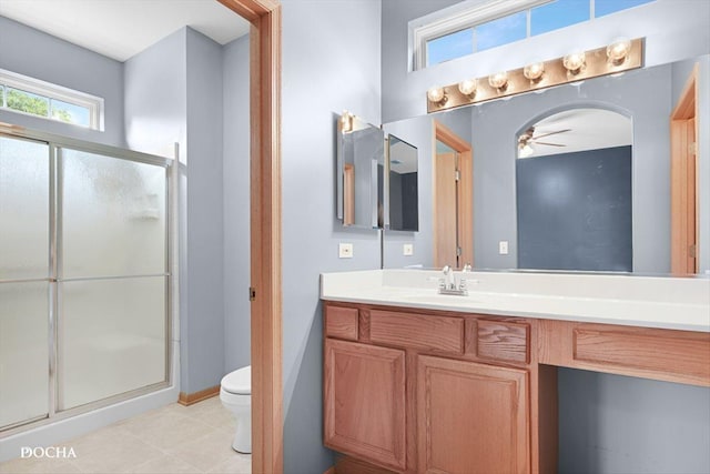 1422 Citadel Dr Unit 0, Joliet, IL 60435 - full bathroom with ceiling fan, a shower stall, and vanity