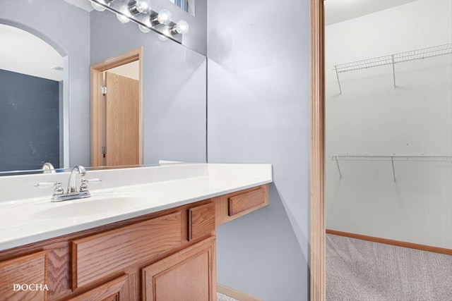 1422 Citadel Dr Unit 0, Joliet, IL 60435 - bathroom with vanity and a walk in closet