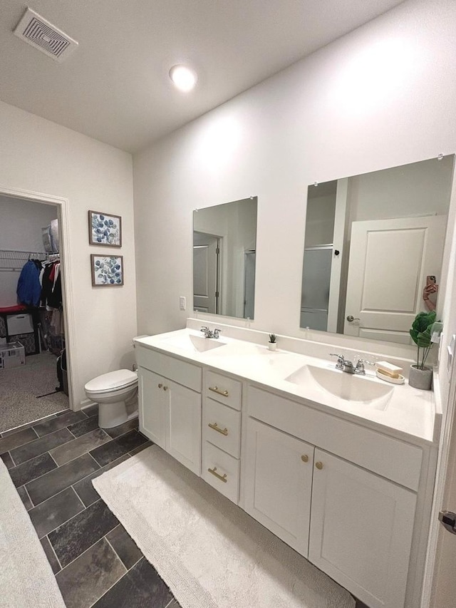 1135 Williamsburg St, Pingree Grove, IL 60140 - bathroom featuring double vanity and a walk in closet
