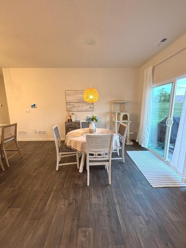 1135 Williamsburg St, Pingree Grove, IL 60140 - dining room featuring dark wood-style flooring and baseboards