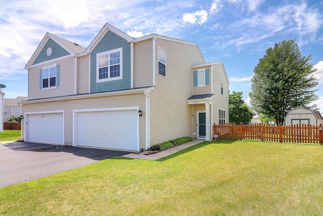 3707 Bowie Ct, Joliet, IL 60435 - view of front facade featuring a garage and asphalt driveway