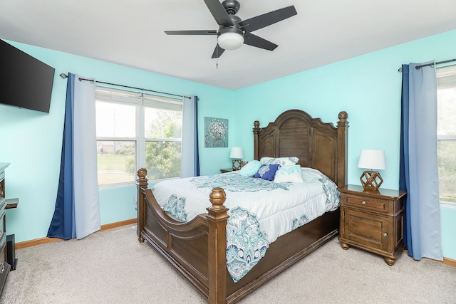 3707 Bowie Ct, Joliet, IL 60435 - bedroom featuring carpet floors, multiple windows, and ceiling fan