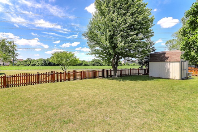 3707 Bowie Ct, Joliet, IL 60435 - fenced backyard featuring a storage unit
