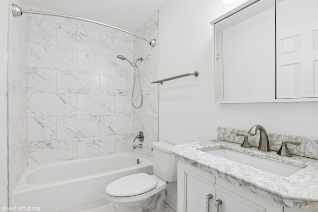 5916 Meadow Dr Unit 149-A, Lisle, IL 60532 - bathroom with vanity,  shower combination, and marble look tile flooring