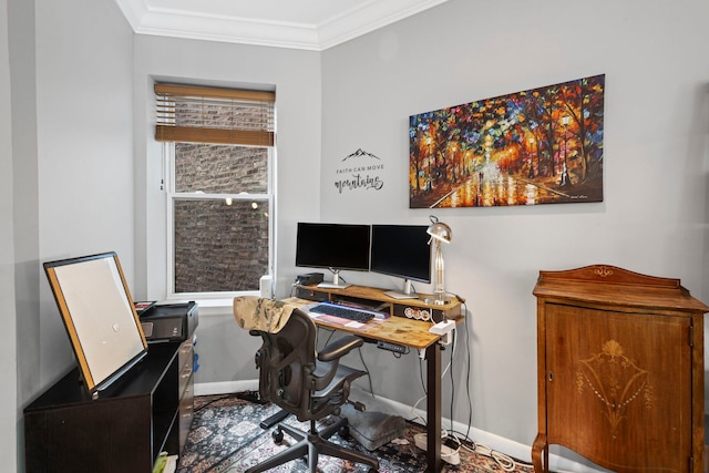 4026 N Clarendon Ave Unit 2N, Chicago, IL 60613 - office space with baseboards and crown molding
