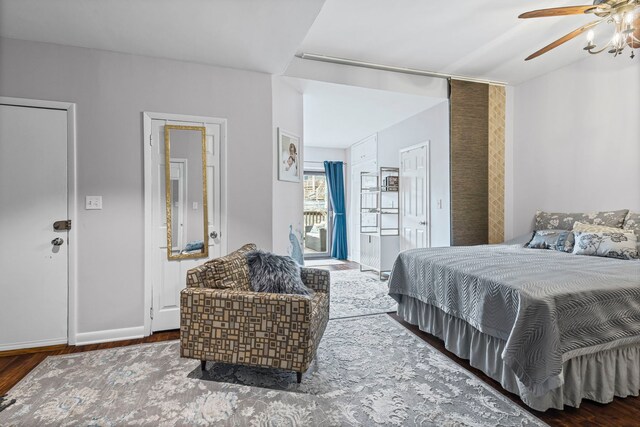 4026 N Clarendon Ave Unit 2N, Chicago, IL 60613 - bedroom featuring wood finished floors and a ceiling fan
