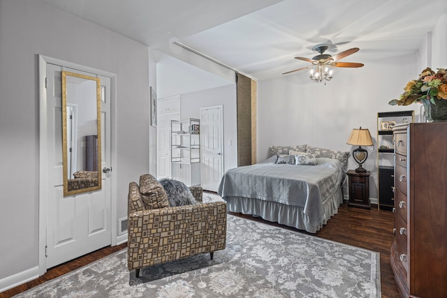 4026 N Clarendon Ave Unit 2N, Chicago, IL 60613 - bedroom featuring wood finished floors and ceiling fan