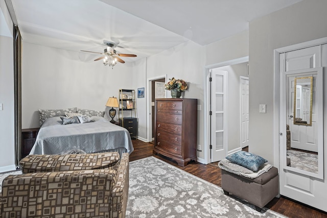 4026 N Clarendon Ave Unit 2N, Chicago, IL 60613 - bedroom with wood finished floors and ceiling fan