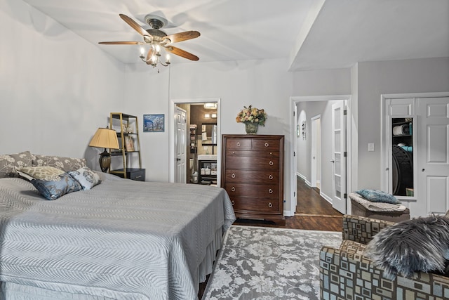 4026 N Clarendon Ave Unit 2N, Chicago, IL 60613 - bedroom featuring wood finished floors and ceiling fan