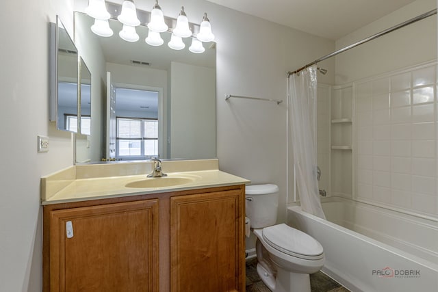 6163 Mayfair St, Morton Grove, IL 60053 - bathroom featuring shower / tub combo with curtain and vanity