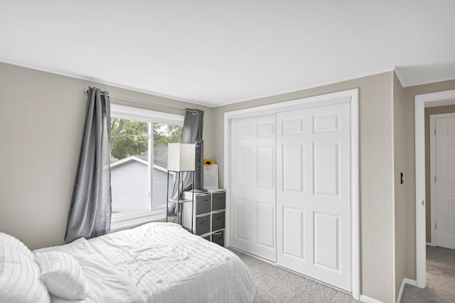 93 Faringdon Dr, Crystal Lake, IL 60014 - carpeted bedroom with a closet and ornamental molding