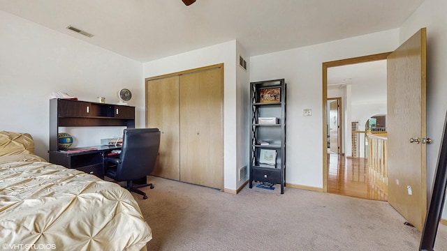 11 Carrington Ct, Hazel Crest, IL 60429 - bedroom featuring light colored carpet and a closet
