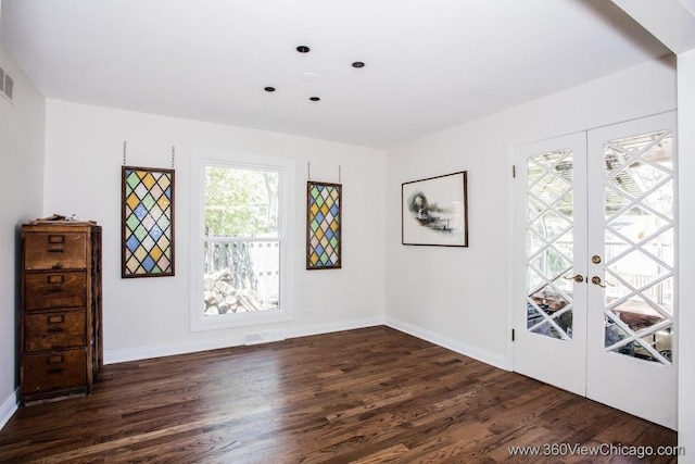 824 62nd St, Downers Grove, IL 60516 - spare room featuring wood finished floors and french doors