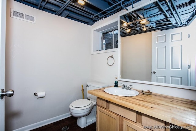 824 62nd St, Downers Grove, IL 60516 - half bathroom featuring vanity and wood finished floors