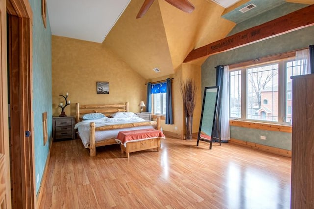 7842 S Blazer Ave, Justice, IL 60458 - bedroom with wood finished floors, lofted ceiling, and ceiling fan