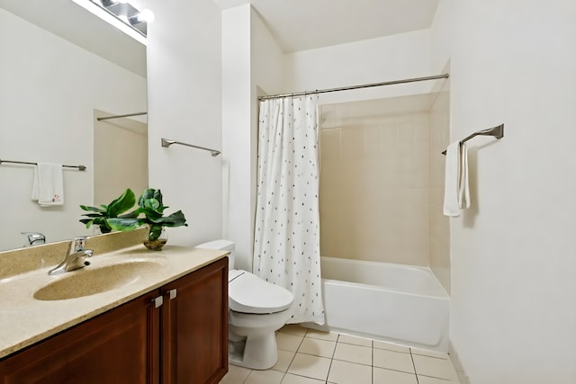 950 W Monroe St Unit 808, Chicago, IL 60607 - bathroom with vanity, tile patterned flooring, and shower / bathtub combination with curtain