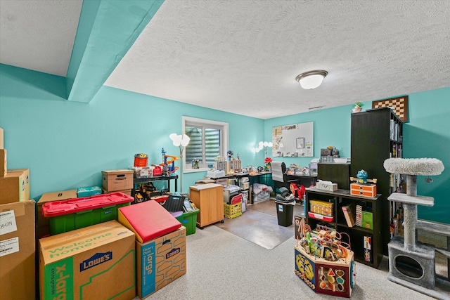 402 Wesley Ave, Savoy, IL 61874 - office area featuring a textured ceiling