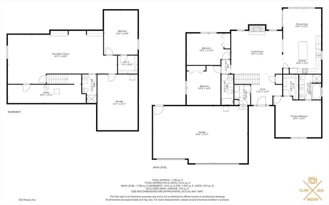 402 Wesley Ave, Savoy, IL 61874 - view of property floor plan