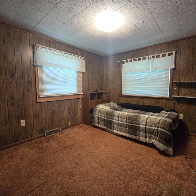 16306 W Canada Rd, Polo, IL 61064 - carpeted bedroom with wood walls