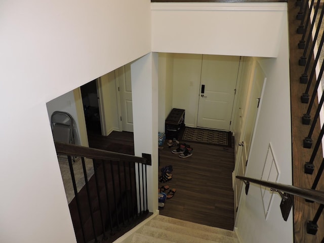 516 Wolverine Dr, Aurora, IL 60502 - stairs featuring wood finished floors