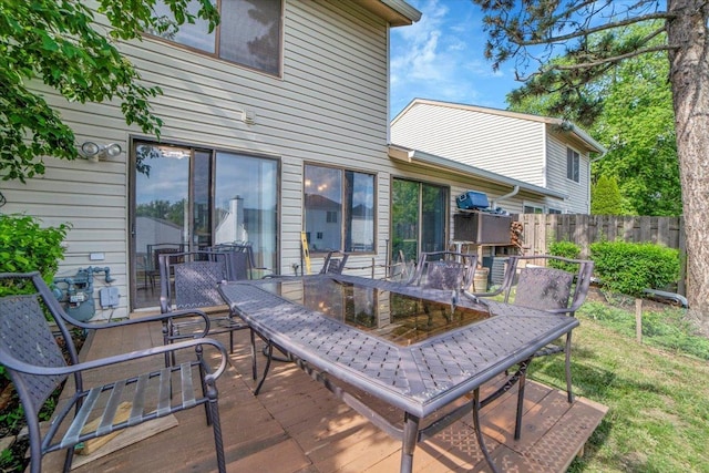 724 Colorado Ct Unit 724, Carol Stream, IL 60188 - wooden terrace with outdoor dining space