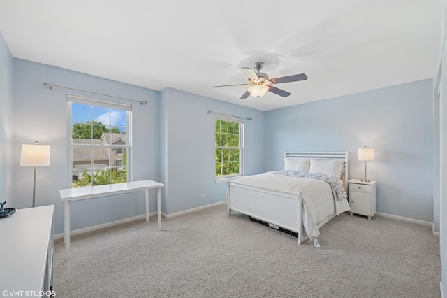 2865 Trail Crest Ln, Lindenhurst, IL 60046 - bedroom with light carpet and ceiling fan
