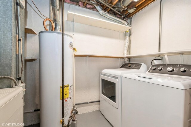 19 Cour Saint Tropez Ct Unit 19, Palos Hills, IL 60465 - washroom with water heater and washer and clothes dryer