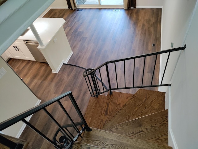 19 Cour Saint Tropez Ct Unit 19, Palos Hills, IL 60465 - staircase with wood finished floors and baseboards